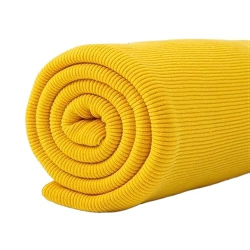 Stretch-Strickbündchen-Ersatz, elastische Rippbündchen, elastischer Baumwoll-Strickrippenstoff, 2 x 2 gestreifte Rippbündchenstoffe für Kapuzenpullover, Kragen, Ärmel, Mantel, Pullover, DIY-Kleidung, von OTENG