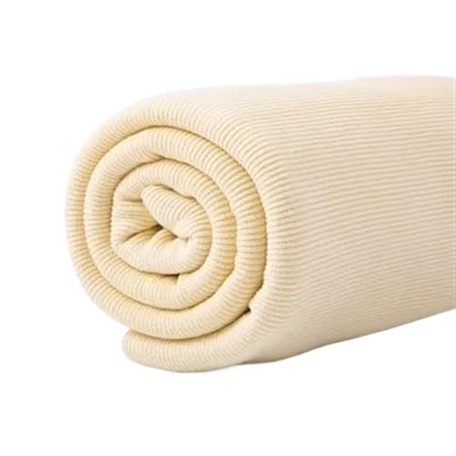 Stretch-Strickbündchen-Ersatz, elastische Rippbündchen, elastischer Baumwoll-Strickrippenstoff, 2 x 2 gestreifte Rippbündchenstoffe für Kapuzenpullover, Kragen, Ärmel, Mantel, Pullover, DIY-Kleidung, von OTENG