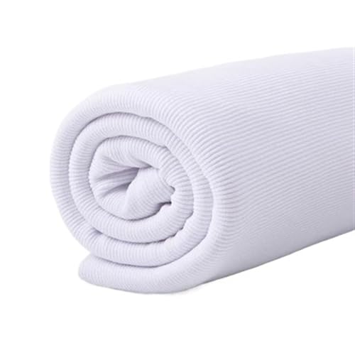 Stretch-Strickbündchen-Ersatz, elastische Rippbündchen, elastischer Baumwoll-Strickrippenstoff, 2 x 2 gestreifte Rippbündchenstoffe für Kapuzenpullover, Kragen, Ärmel, Mantel, Pullover, DIY-Kleidung, von OTENG