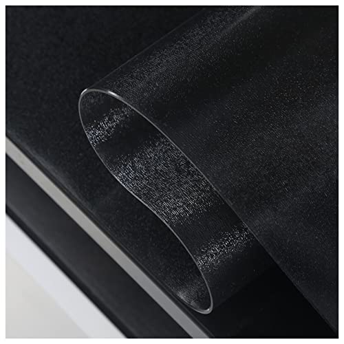 Tischdecke Transparente PVC,Tischfolie Abwaschbar, Tischschutzfolie ölbeständig Folie Schutzfolie,Für Esstische, Couchtische,Matte Black,Rechteckig (Größe:80x80cm/31.5x31.5in,Dicke:3mm) von OTIGA
