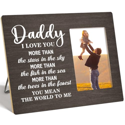 OTINGQD Bilderrahmen aus Holz mit Aufschrift "Daddy I Love You More Than the Stars in the Sky" OTINGQD Bilderrahmen aus Holz mit Aufschrift "Daddy I Love You More Than the Stars in the Sky" von OTINGQD