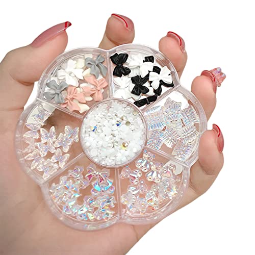 Schleifen Nail Charms,1 Schachtel 7 Gitter Schleife Schmetterling Perlen Bär Nagelanhänger,Harz Nagelkunst Dekorationen Nagel Zubehör für Mädchen Nagelkunst Design Dekorationen DIY Basteln(A Muster) Schleifen Nail Charms,1 Schachtel 7 Gitter Schleife Schmetterling Perlen Bär Nagelanhänger,Harz Nagelkunst Dekorationen Nagel Zubehör für Mädchen Nagelkunst Design Dekorationen DIY Basteln(A Muster) von OTKARXUS