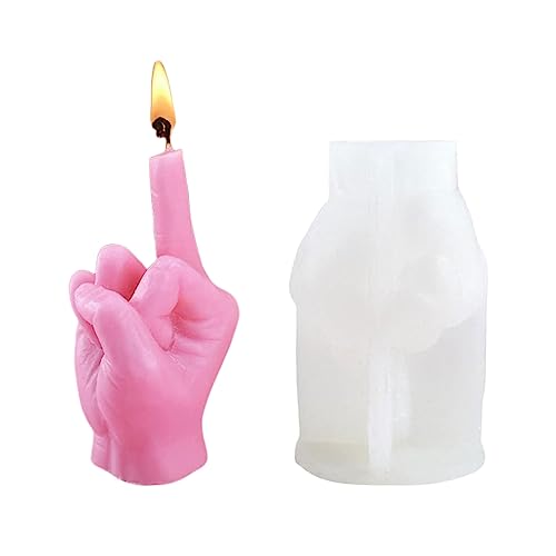 Mittelfinger Kerzenform,1 Stück 3D-Handgeste geformte silikonformen kerzen,Epoxidharz Formen für DIY-Kerzen Seife Geschenk handgefertigte Handarbeit Ornament Heimdekoration Mittelfinger Kerzenform,1 Stück 3D-Handgeste geformte silikonformen kerzen,Epoxidharz Formen für DIY-Kerzen Seife Geschenk handgefertigte Handarbeit Ornament Heimdekoration von OTKARXUS