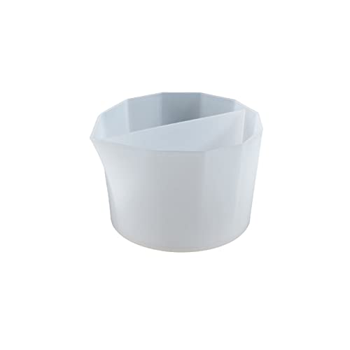 Silikon-Split-Cup zum Ausgießen, 1 x wiederverwendbarer Split-Cup für Harz, Silikon-Split-Farbmischbecher für Acrylfarben, DIY-Herstellung, mehrkanalige geteilte Becher (2 Kammern) von OTKARXUS