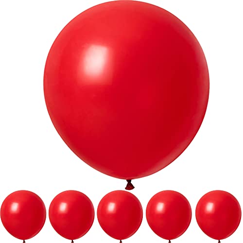 OTMVicor Große rote Luftballons, 45,7 cm, Latex-Luftballons, 5 rote Luftballons von OTMVicor