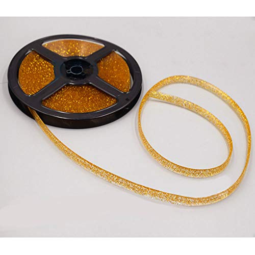 TopHomer Keramikfliesen Klebeband, Schimmelresistent, Lückenband, Dekoratives Klebeband, Aluminiumfolie, Streifen, Kanten, Felgen, Schwarz, Weiß, Silber, Gold, Braun, 8 mm x 6 m von TopHomer