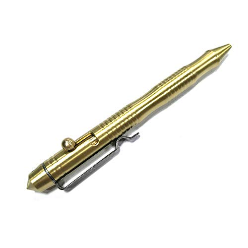 Massiver Messing-Stift mit einziehbaren minen und Bolzen-Aktion, tragbarer feiner Signatur-Stift, Kugelschreiber für Business Büro, 0,5 mm, 1 Stück von OTNE