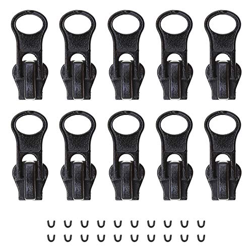 OTOTEC 10 Stück Schwarz 5# Reißverschlüss Schieber mit U-Form Stopp-Reißverschlüssen Reparatur Ersatz für Mäntel Jeans Jacken Hosen Rucksäcke 25x11mm OTOTEC 10 Stück Schwarz 5# Reißverschlüss Schieber mit U-Form Stopp-Reißverschlüssen Reparatur Ersatz für Mäntel Jeans Jacken Hosen Rucksäcke 25x11mm von OTOTEC