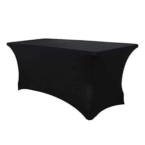 1x Rechteckig Elastan Stretch Tischdecke Tischhusse Tischcover Hussen für Party Hochzeit Schwarz 1x Rechteckig Elastan Stretch Tischdecke Tischhusse Tischcover Hussen für Party Hochzeit Schwarz von OTOTEC