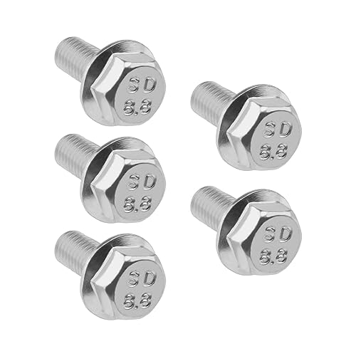 5 Stück Linksgewindebolzen M8 X 18 Mm Vollgewinde-Sechskantflanschschrauben aus Kohlenstoffstahl für Bohrfutter, Handbohrmaschine, Schneidemaschine, Silber 5 Stück Linksgewindebolzen M8 X 18 Mm Vollgewinde-Sechskantflanschschrauben aus Kohlenstoffstahl für Bohrfutter, Handbohrmaschine, Schneidemaschine, Silber von OTOTEC