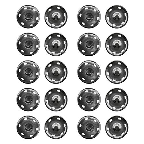 OTOTEC Druckknöpfe zum Aufnähen, 30 mm, Schwarz, 20 Stück OTOTEC Druckknöpfe zum Aufnähen, 30 mm, Schwarz, 20 Stück von OTOTEC