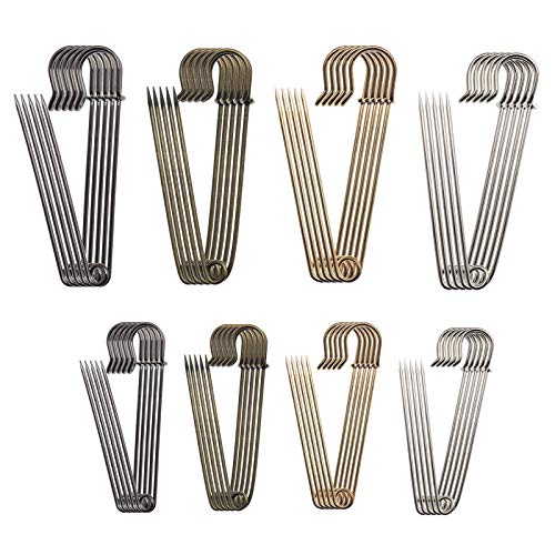 OTOTEC 40 STK. Sicherheitsnadeln Set Silber Bronze Gold Schwarz 4 Farben Groß Stark Sicherheitsnadeln aus starkem Metall Kit 2 Zoll & 3 Zoll Für Decken Röcke Kilts Crafts OTOTEC 40 STK. Sicherheitsnadeln Set Silber Bronze Gold Schwarz 4 Farben Groß Stark Sicherheitsnadeln aus starkem Metall Kit 2 Zoll & 3 Zoll Für Decken Röcke Kilts Crafts von OTOTEC