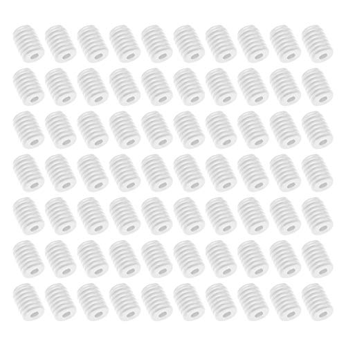 OTOTEC 500 Stück Weiß Kordelstopper Schnurschlösser Silikonknebel für Verstellbare Schnüre Rutschfester Stopper von OTOTEC