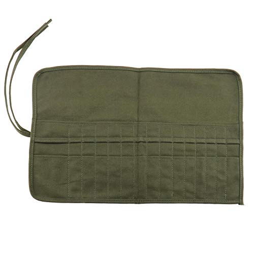 OTOTEC Künstler-Leinenrollen-Halter für 30 Pinsel, Aufbewahrung von Acryl, Öl, Aquarell, Gouache, Armeegrün OTOTEC Künstler-Leinenrollen-Halter für 30 Pinsel, Aufbewahrung von Acryl, Öl, Aquarell, Gouache, Armeegrün von OTOTEC