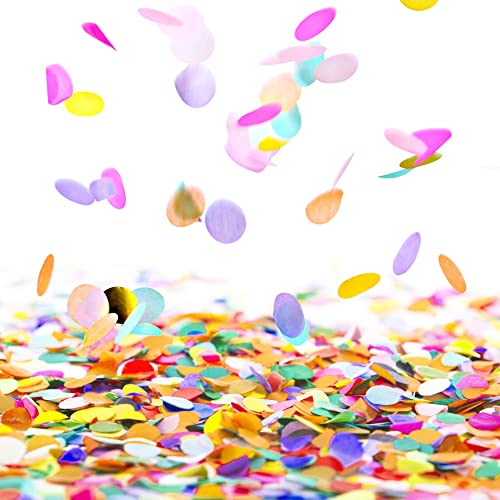 OTTYMO Konfetti Mehrfarbig Confetti Party Konfetti aus Gewebe und PET 2,5CM Punkte Konfetti in Mehrere Farben Papier Konfetti für Hochzeit, Geburtstag, Jahrestag (10000+ Pcs) von OTTYMO