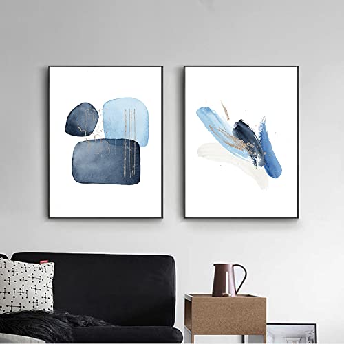OTURRI Blau Gold Weiß Aquarell Leinwand Wand Bilder Abstraktes Poster Kunstdruck Bild Moderne Leinwand Gemälde Für Wohnzimmer Wohnkultur 50x70cmx2 Ungerahmt OTURRI Blau Gold Weiß Aquarell Leinwand Wand Bilder Abstraktes Poster Kunstdruck Bild Moderne Leinwand Gemälde Für Wohnzimmer Wohnkultur 50x70cmx2 Ungerahmt von OTURRI