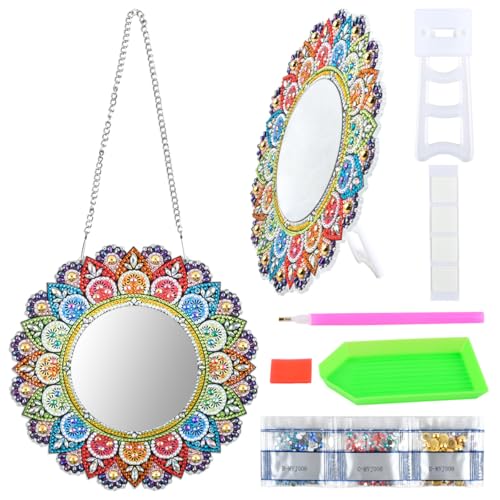 5D Mandala Diamond Painting Spiegel Bastelset, Basteln Diamantmalerei Spiegel, Kreativ Basteln Mandala Kosmetikspiegel Geburtstagsgeschenk, Kreatives DIY Diamond Art Kosmetik Spiegel Deko Bastelset 5D Mandala Diamond Painting Spiegel Bastelset, Basteln Diamantmalerei Spiegel, Kreativ Basteln Mandala Kosmetikspiegel Geburtstagsgeschenk, Kreatives DIY Diamond Art Kosmetik Spiegel Deko Bastelset von OTYMIOW
