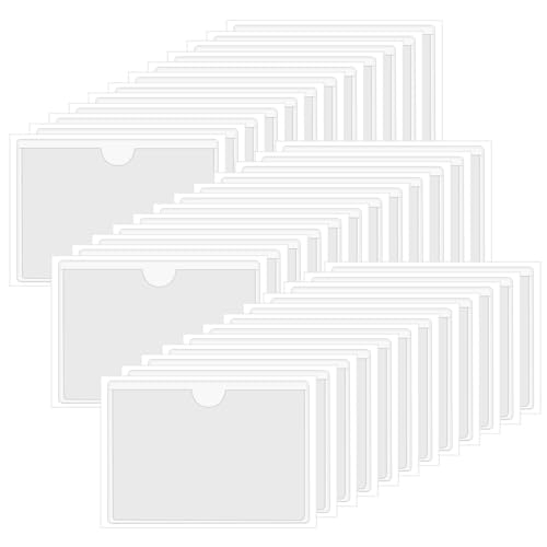Etikettenhalter Selbstklebend 102 Stück, 6x10cm Etikettenhalter Transparent Visitenkartenhüllen Selbstklebend Visitenkartentaschen Etiketten Selbstklebend Beschriftungsfenster für Zuhause Büro Schule Etikettenhalter Selbstklebend 102 Stück, 6x10cm Etikettenhalter Transparent Visitenkartenhüllen Selbstklebend Visitenkartentaschen Etiketten Selbstklebend Beschriftungsfenster für Zuhause Büro Schule von OTYMIOW