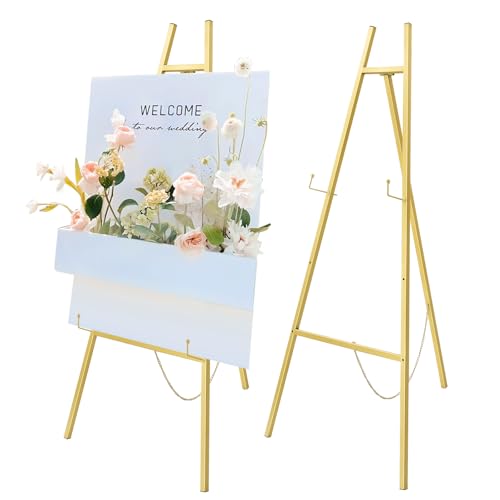 OUBUBY 2 Stück Gold Eisen Staffelei Ständer Anzeigewinkel Anzeigen Halter Einstellbare,50×118cm Stativ Klappbar Tragbare Boden Tragbare Staffelei füR Malerei, Skizze, Hochzeit, Ausstellung OUBUBY 2 Stück Gold Eisen Staffelei Ständer Anzeigewinkel Anzeigen Halter Einstellbare,50×118cm Stativ Klappbar Tragbare Boden Tragbare Staffelei füR Malerei, Skizze, Hochzeit, Ausstellung von OUBUBY