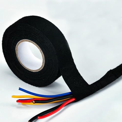 4 Stück Isolierband, Hitzebeständig Auto Gewebeband, Auto Kabel Klebeband, Gewebeband Schwarz, Stoffklebeband Elektro, Elektrische Kabel Stoffband, 25mm*15m*0.3mm, für Auto Kabel, Elektroindustrie 4 Stück Isolierband, Hitzebeständig Auto Gewebeband, Auto Kabel Klebeband, Gewebeband Schwarz, Stoffklebeband Elektro, Elektrische Kabel Stoffband, 25mm*15m*0.3mm, für Auto Kabel, Elektroindustrie von OUCONGK