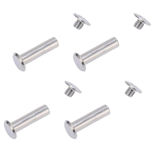 50 Paar Edelstahl Flacher Runder Kopfnietfesterns Set 6 X 22 X 11 Mm für Lederhandwerk, Kleidung mit Dekorativen Nieten Schraube von OUCRIY