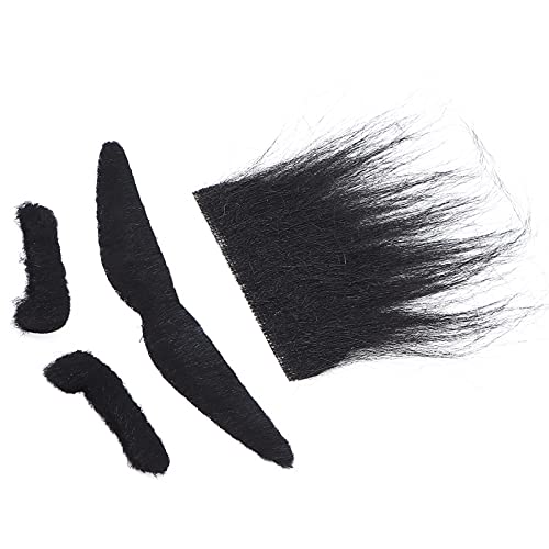 Halloween Bart Schnurrbart Augenbrauen Kostüm Dekoration für Partys Bart Gesichtshaar Schnurrbart Prop (Lila Papier Papier) von OUCRIY