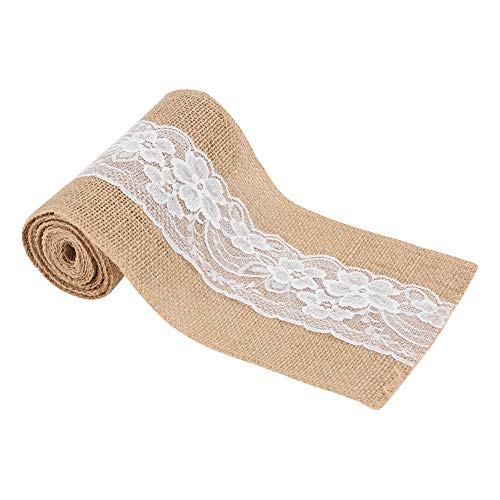 OUCRIY DIY Spitzenband Juteband Sackleinen Jutegürtel Hochzeit Tuch Dekoration 2,7 m OUCRIY DIY Spitzenband Juteband Sackleinen Jutegürtel Hochzeit Tuch Dekoration 2,7 m von OUCRIY