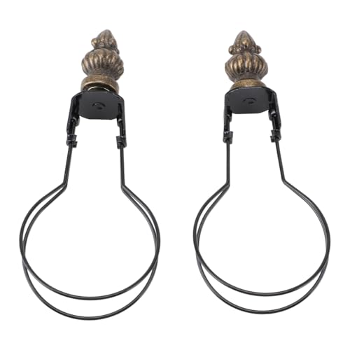OUCRIY Lampen-Clip-Adapter, 2 Stück, Lampenschirm aus Metall, modern und elegant, Lampenschirm mit Clip für Wohnzimmer und Schlafzimmer (schwarz) von OUCRIY