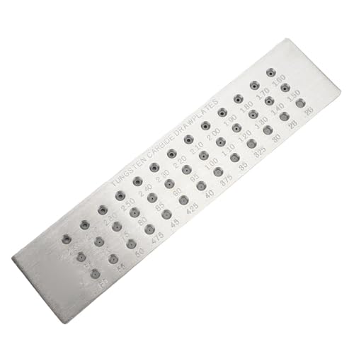 OUCRIY Tungstten aus Gold und Silber, Karbid, rund, flach, 39 Löcher, 0,26 – 2,8 mm, Zeichenwerkzeug für die Schmuckherstellung, geeignet für verschiedene Metalle OUCRIY Tungstten aus Gold und Silber, Karbid, rund, flach, 39 Löcher, 0,26 – 2,8 mm, Zeichenwerkzeug für die Schmuckherstellung, geeignet für verschiedene Metalle von OUCRIY