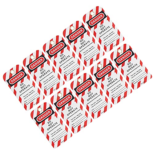 PVC-Verschluss-Etikett, 10 Stück, Gefahr, nicht zu verwenden, Sicherheitswarnung, Etikett vorne/hinten für Ausrüstung PVC-Verschluss-Etikett, 10 Stück, Gefahr, nicht zu verwenden, Sicherheitswarnung, Etikett vorne/hinten für Ausrüstung von OUCRIY