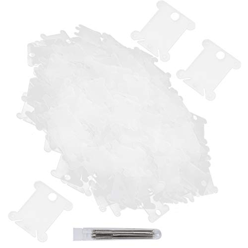 Stickspulen, 25 × 13 × 6, 300 Stück, Spulen aus Kunststoff, transparente Stichplatte, Stickwerkzeuge Stickspulen, 25 × 13 × 6, 300 Stück, Spulen aus Kunststoff, transparente Stichplatte, Stickwerkzeuge von OUCRIY