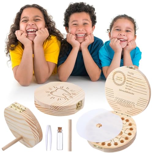 OUDQFCJ Zahndose Milchzähne für Jungen Mädchen Geschenkideen zu Taufe und Geburtstag Geschenke für Neue Eltern von OUDQFCJ
