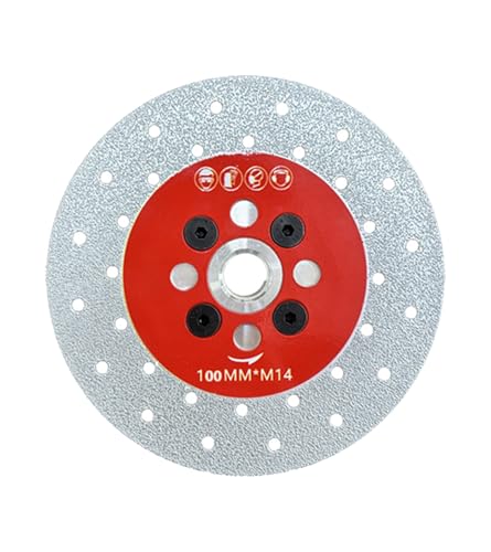Diamant Trennscheibe,M14 Diamantscheibe zum Schleifen für 5/8-11 Dorn,Granit-Schleifscheibe zum Abschrägen Formen von Porzellan,Steingut,Fliesen,Keramik,Granit,Beton (100mm) von OUGPIU