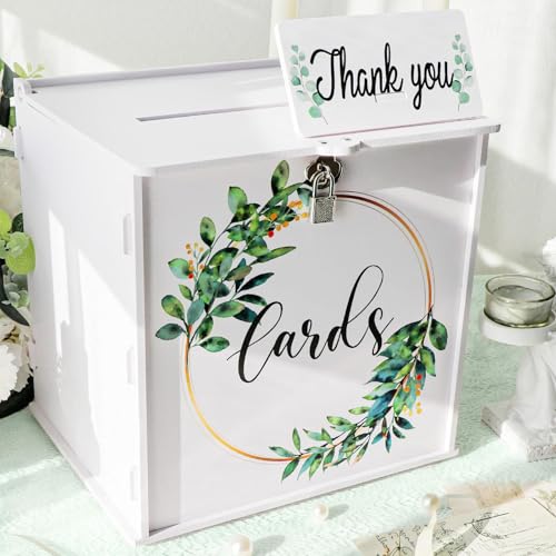 Hochzeit Kartenbox,Hochzeitsbox Geschenkkarten,Vintage Groß Kartenbox mit Schloss,Geld Box Briefbox DIY Große Geschenkkartenboxen mit Schlitz für Geburtstag Jubiläum Abschlussfeiern Baby Shower Hochzeit Kartenbox,Hochzeitsbox Geschenkkarten,Vintage Groß Kartenbox mit Schloss,Geld Box Briefbox DIY Große Geschenkkartenboxen mit Schlitz für Geburtstag Jubiläum Abschlussfeiern Baby Shower von OUGPIU