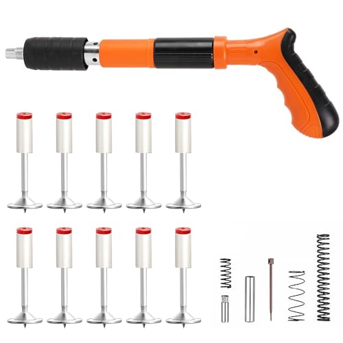 Manuelle Nagelpistole mit 10 Runden Nägeln,Mini Nail Tool Nagelpistole,Tragbare Nail Gun Einstellbare Schalldämpfer Stahl Nagel Pistole Pistole,Bolzenschussgerät für Stahl,Beton,Zementwand,Haushalt von OUGPIU