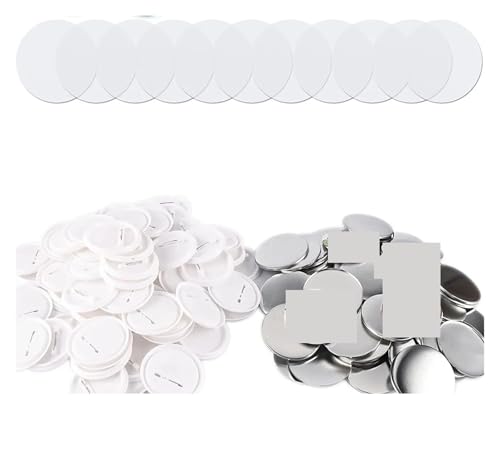 100/200 Stück Blanko-Button-Teile, DIY-Anstecker-Set, Teile for Badge-Pressemaschinenzubehör, 25/32/37/44/58 mm Für die DIY-Bastelproduktion(200Pcs,25mm) von OUHFCASN