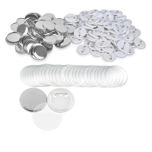 100/300/500 Stück Blanko-Button-Teile, DIY-Anstecker-Set, Button-Maker-Teile for Badge-Pressemaschinenzubehör 25/32/37/44/58 MM Für die DIY-Bastelproduktion(300-PCS,37MM) von OUHFCASN