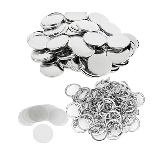 100 STÜCKE 44 MM 58 MM Kunststoff Metall Badge Pin Button Maker Teile for Kunsthandwerk Herstellung Von Abzeichen Auf Eisenbasis Für die DIY-Bastelproduktion(58MM Metal -100PCS) von OUHFCASN