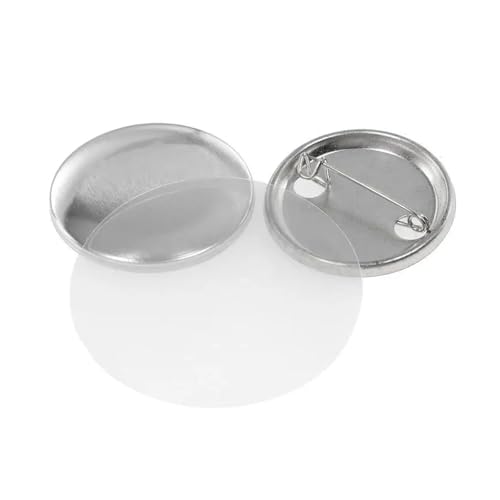 100 STÜCKE Metallrückseite Abzeichen Button Pins Button Maker Blank Pin Buttons Abzeichen Zubehör Teile Stanzpresse Maschine Für die DIY-Bastelproduktion(32mm) von OUHFCASN