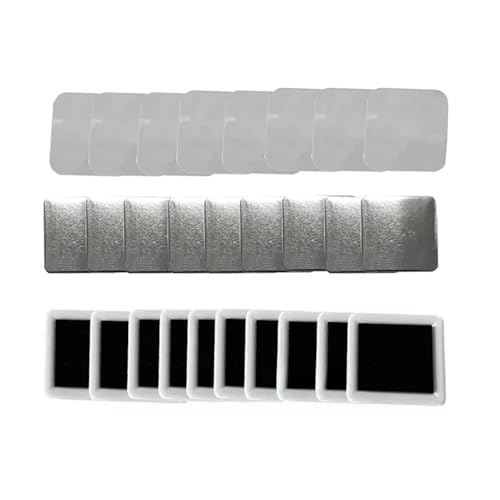100 STÜCKE Quadratische Magnetische Kühlschrank Abzeichen 50x50mm Taste Teile DIY Dekorative Magnete for Home Office Küche Wand Für die DIY-Bastelproduktion(100Pcs Metal badge) von OUHFCASN