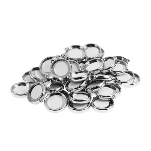 100 Sets Blanko Doppelseitige Schlüsselanhänger Abzeichen Button Herstellung Zubehör Runde Abzeichen Pins Schlüsselanhänger Anhänger DIY Herstellung Für die DIY-Bastelproduktion(37mm) von OUHFCASN
