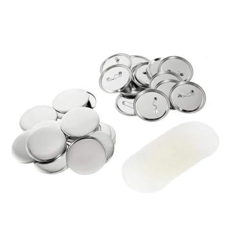 100 Sets Metall-Anstecker-Button-Maker-Teile Blanko-Anstecker-Button-Teile for Kunsthandwerk, die auf Eisenbasis hergestellt werden Für die DIY-Bastelproduktion(100pcs-37mm) von OUHFCASN