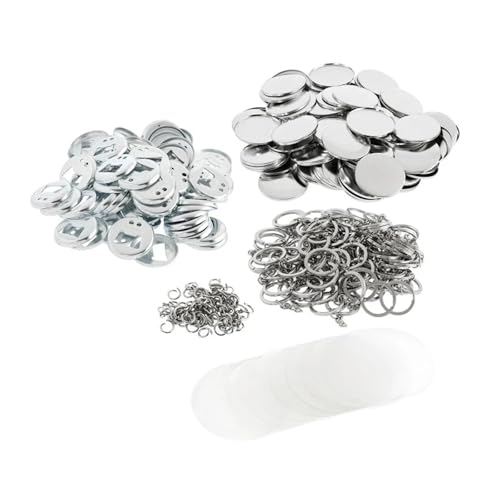 100 Sets mit 1-3/4 Zoll (44 mm) Flaschenöffner-Schlüsselanhänger-Teile-Knopfherstellungs-Zubehör-Kit for Button-Maker-Maschinen Für die DIY-Bastelproduktion von OUHFCASN