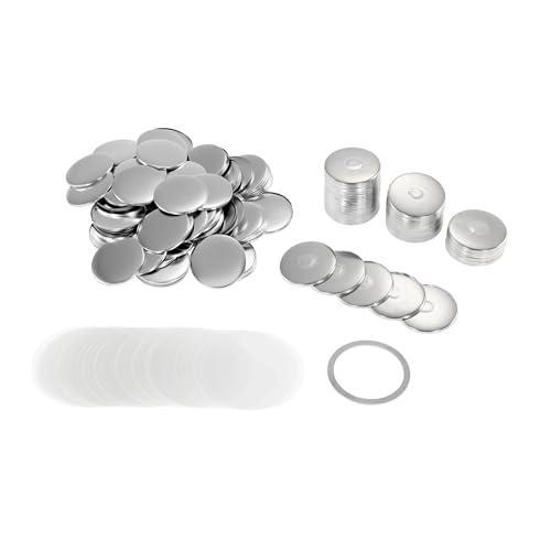 100 Stück 58 mm Magnet Kühlschrank Abzeichen Pin Button Maker Teile for Kunsthandwerk Herstellung Kühlschrank Abzeichen Set Für die DIY-Bastelproduktion(Soft Magnet Button) von OUHFCASN