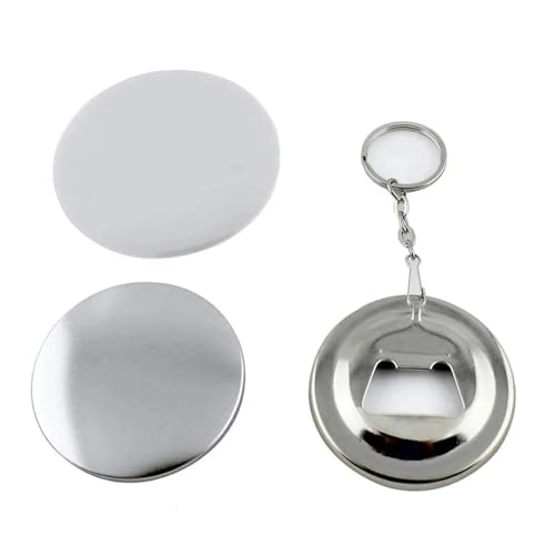 100 Stück DIY Schlüsselanhänger-Knopfherstellungsset, 58 mm Spiegel-Flaschenöffner for Knopfherstellungsmaschine, Abzeichen, Basteln, Presse Für die DIY-Bastelproduktion(100PCS Bottle opener) von OUHFCASN