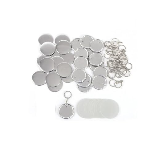 100 Stück DIY Schlüsselanhänger-Knopfherstellungsset, 58 mm Spiegel-Flaschenöffner for Knopfherstellungsmaschine, Abzeichen, Basteln, Presse Für die DIY-Bastelproduktion(100PCS Iron 58MM) von OUHFCASN