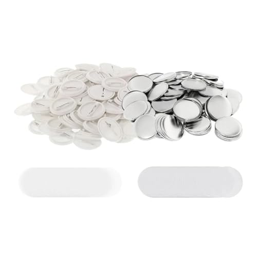 100 stücke DIY Runde Abzeichen Herstellung Liefert Material Kunststoff Boden Typ for Abzeichen Button Maker Maschine Für die DIY-Bastelproduktion(32mm) von OUHFCASN