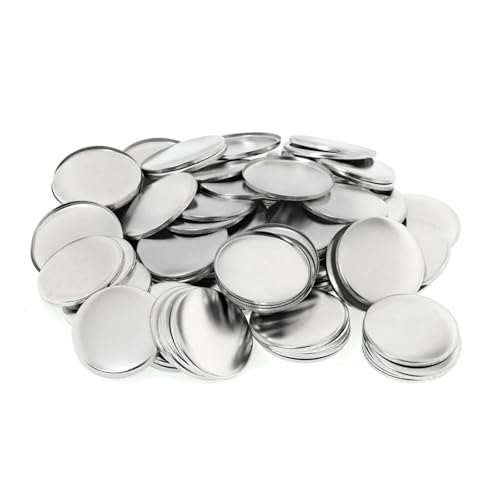 200 Sets Blanko-Anstecknadel-Knopfteile for Buttonmaker-Maschinen, 25 mm, 32 mm, 37 mm, 44 mm, Zubehör zur Herstellung runder Anstecker mit Metallabdeckung Für die DIY-Bastelproduktion(37mm) von OUHFCASN
