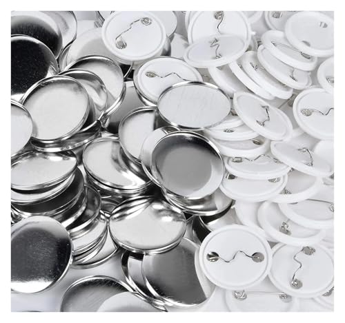 25–75 mm Blanko-Anstecker-Button-Maker-Teil, 50–500 Stück Zubehör DIY-Anstecker-Button-Pressteile-Material Für die DIY-Bastelproduktion(200-Pcs,37mm) von OUHFCASN