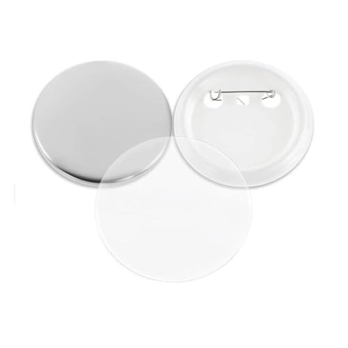 25–75 mm Button Maker-Teil, 100 Stück leere Kunststoff- oder Metall-Buttons, DIY-Pin-Maker-Zubehör Für die DIY-Bastelproduktion(37mm,Iron Base 100Pcs) von OUHFCASN